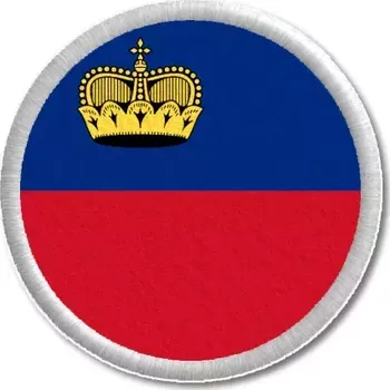 Vlajka Pelisport Lichtenštejnská vlajka tištěná nášivka ø 4,5 cm