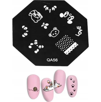 Šablona na nehty pro razítkování, zdobení hybridních nehtů