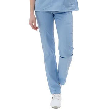 Zdravotnický oděv Perlička® Zdravotnické kalhoty SISI SATTÉ Regular Bleděmodrá Barva: Bleděmodrá, Velikost: 44