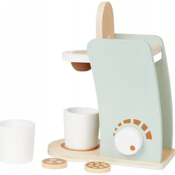 Dřevěná hračka DŘEVĚNÝ KÁVOVAR PRO DĚTI s příslušenstvím MM