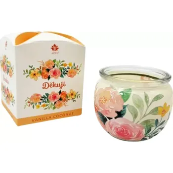 Vánoce Svíčka ve skle a boxu Děkuji