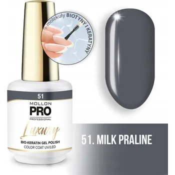 Přípravek na nehty 51. MILK PRALINE - Profesionální hybridní lak s konzistencí UV/LE gelu