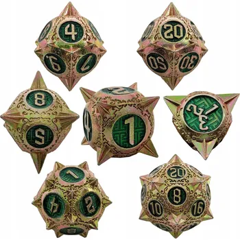 Příslušenství k deskovým hrám GOEDENDAG SADA 7 KOVOVÝCH KOSTEK PRO RPG HRY
