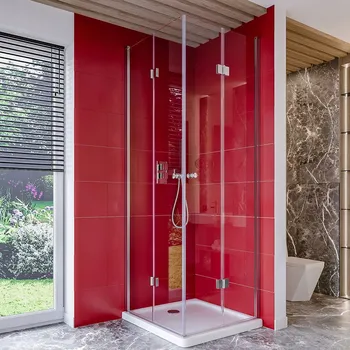 Sprchový kout skládací sklo 6mm MS2000 - SWISS MEYER - 100x100 cm