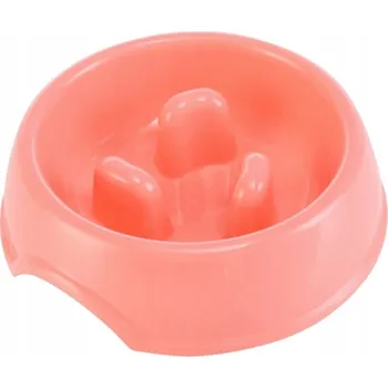 Miska pro psa Jednoduchá plastová miska Wesoły Pupil růžová 0,4 l