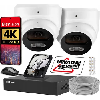 IP kamera SADA PRO MONITORING DOMU 8Mpx IP POE 2 VENKOVNÍ KAMERY DETEKCE ZVUKU