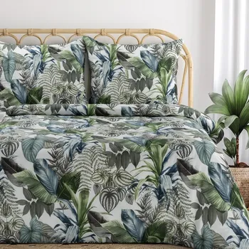 Povlečení ArtFir Povlečení na dvojlůžko DAVOS 2B | zelená/bílá 160 x 200 cm