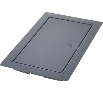 Obraz REVÍZNÍ DVÍŘKA INSPEKČNÍ GRAFITOVÁ KOVOVÁ KLAPKA ZÁPADKA 50x60cm