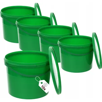 kbelík Kbelík BenBow s víkem 10x10l zelený