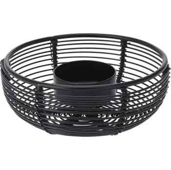 Svícen Svícen kov 110x50mm kulatý na čajovou svíčku | černý