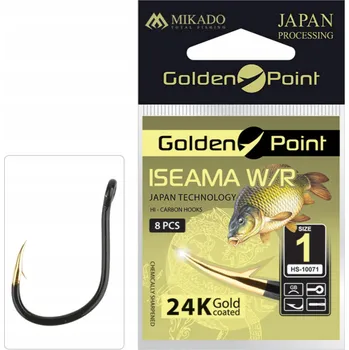 Rybářský háček Háčky zemní, mořské, spiningové, splávkové, s otřepem Mikado GOLDEN POINT 10 ks