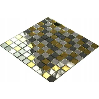 Mozaiková sada Skleněná mozaika se zrcadlovým efektem, mozaika zrcadlo zlatá stříbrná, zrcadlová mozaika