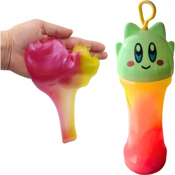 Modelovací hmota VELKÝ MAGIC SLIME SMAJLÍK ELASTICKÝ SENZORICKÁ HMOTA GELOVÁ SLIZ BARVA