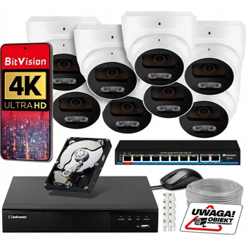 IP kamera MONITOROVACÍ SADA 8MPx IP POE – 8 KAMER S DETEKCÍ ZVUKU