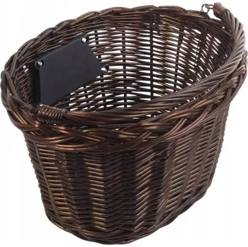 Košík na láhev Košík na kolo proutěný cyklistický koš upevnění Click lakovaný Wenge