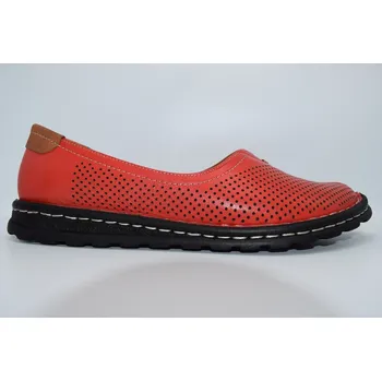 Dámské baleríny PEON dámská vycházková balerína HB/T0064-4 červená Velikost: 38