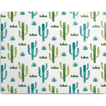 Miska pro psa Podložka pod misku pro psa - Malované kaktusy 60x40 cm