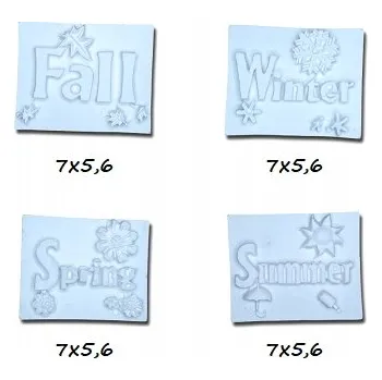 kreativní sada Sádrové magnety k vlastnímu malování jaro léto podzim zima