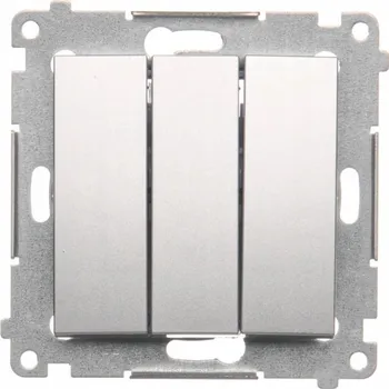 vypínač Trojitý vypínač Klasik, Zápustný Kontakt-simon stříbrný DP31L.01/43