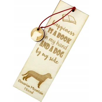 Doplněk ke knize Bavorský barvář - gravírovaná záložka do knihy se psem, jméno psa