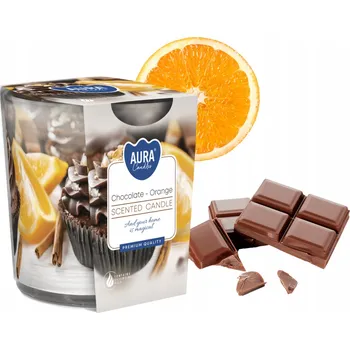 Svíčka Vonná svíčka parafínová Čokoláda- pomeranč Aura 1 ks