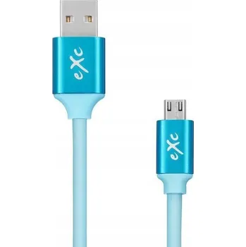 Datový kabel USB kabel eXc micro USB B(M) 5-pinový, 0,9 m modrý