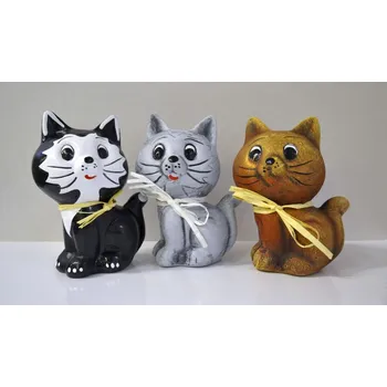 Pokladnička pokladnička KOČIČKA, MIX, v.16cm, keramika