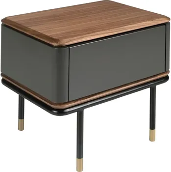 Noční stolek Šedý lakovaný noční stolek Angel Cerdá No. 7170, 60 x 45 cm