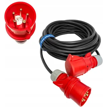 elektrický kabel Prodlužovací Kabel gumový H07RN-F 5x6 32A pro změnu otáček, přepínač směru, 25 m