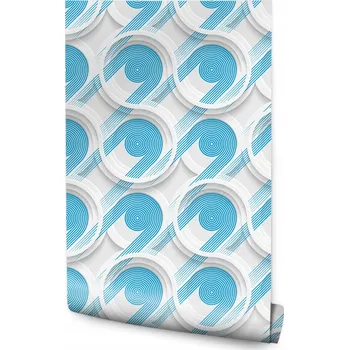 Tapeta Tapeta do kanceláře geometrické pruhy kruhy dekorace 3D