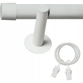 Garnýž GARNÝŽ JEDNOŘADÁ 340 CM SILNÁ TRUBKA 25 MM ČERNÁ BÍLÁ KONCOVKY