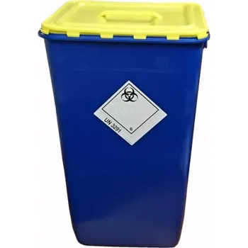 Odpadkový koš KLINIK BOX NÁDOBA NA ZDRAVOTNICKÝ ODPAD 60L MODRÁ UN KÓNICKÁ VČETNĚ VÍKA