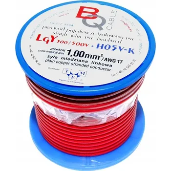 elektrický kabel Kabel LGY/H05V-K 1,00 mm2 10 m Červený