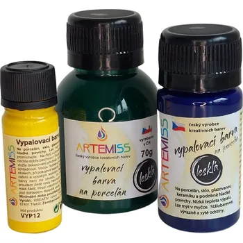 Výtvarná barva ARTEMISS Vypalovací barva perleťová Vyberte velikost: 40g, Vyberte odstín: 44 modrá