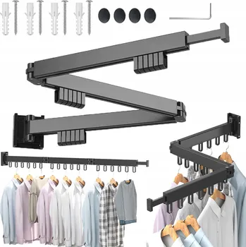 Věšák Stojanový věšák kovový černý