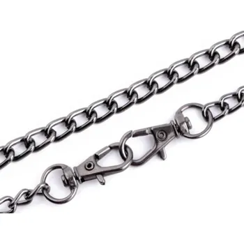 Řetízek Řetízek na kabelky s karabinou délka 120 cm - 4 staromosaz