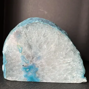 Svícen Svícen Achát modrozelený přírodní kámen | 1201g | Originální foto