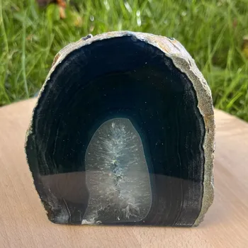 Svícen Svícen Achát modrý přírodní kámen | 95mm| 874g | Originální foto