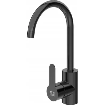 Vodovodní baterie Kuchyňská baterie černá, ocel kartáčovaná, moderní vodovodní kohoutek do kuchyně