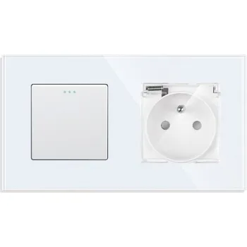 vypínač SKLENĚNÝ KLÁVESOVÝ VYPÍNAČ ZÁSUVKA VODOTĚSNÝ SKLENĚNÝ VYPÍNAČ