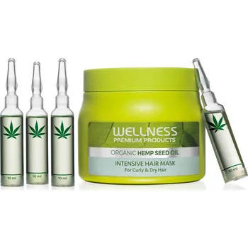 Vlasová regenerace Wellness s konopím maska na vlasy 500 ml + 4x10 ml