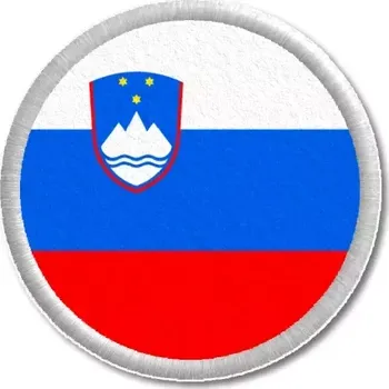 Vlajka Pelisport Slovinská vlajka tištěná nášivka ø 4,5 cm