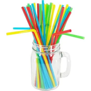 Papírový ubrousek SLÁMKY JUMBO FLEXI-kloub/ brčka 7x240mm MIX 250ks/znovu použitelné