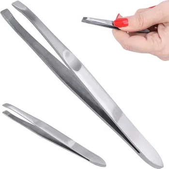 Kosmetická pinzeta Pinzeta na obočí ocelová precizní 9 cm