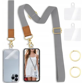 Šňůrka na telefon šedá