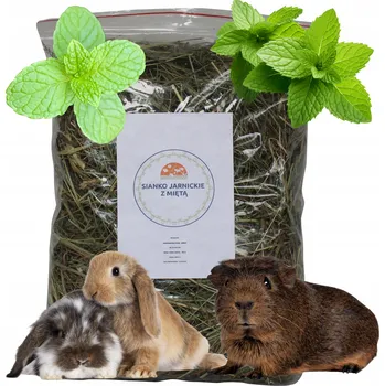 Krmivo pro hlodavce JARNICKÉ SENO S MÁTOU 300g LUČNÍ SENO S MÁTOVÝM LISTEM 0,3g MÁTA LIST