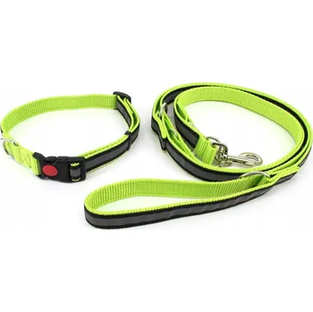Obojek pro psa Obojek a vodítko s nastavitelnými reflexními prvky L