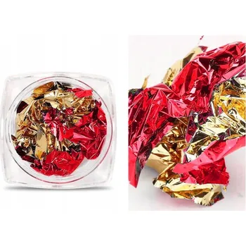 Přípravek na nehty Fólie na nehty pro transfer | ČERVENO-ZLATÁ