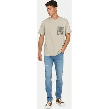 Only & Sons T-Shirt 22025286 Béžová Regular Fit XXL