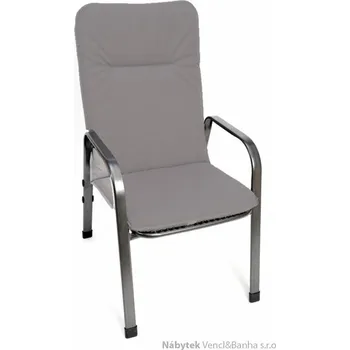 Podsedák Podsedák na zahradní židli, polstry na zahradní nábytek šedý rozměr 120x50x6 cm lkv